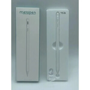 Metapen Pencil A8 for Apple iPad 2018-2024 2X Faster Charge Tilt Sensitive White